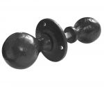 Rustic Round Rim Knob set / Handles Black Cast Iron (JAB5)
